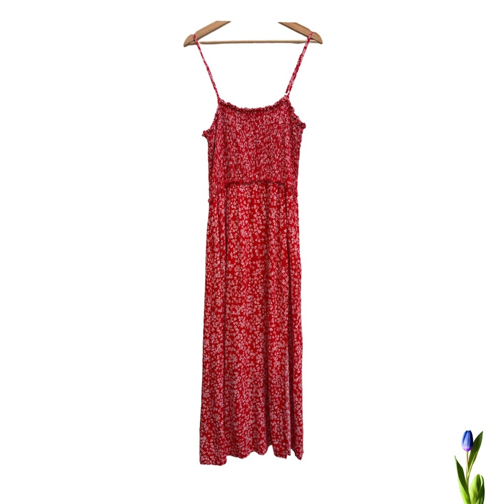 Red and White Spaghetti Strap Maxi Sundress Size XXL - Picture 2 of 7